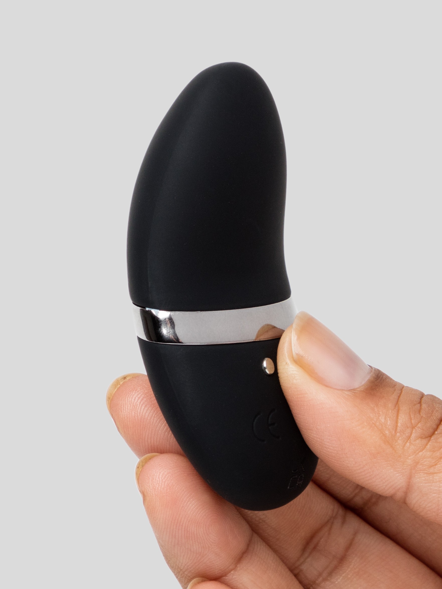 Lovehoney Rock On Rechargeable Silicone Clitoral Pebble Vibrator, Black, hi-res