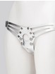 DOMINIX Deluxe Leather Strap-On Harness, Silver, hi-res
