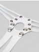DOMINIX Deluxe Leather Strap-On Harness, Silver, hi-res