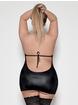 Exposed Lust Studded Wet Look Open Cup Mini Dress, Black, hi-res