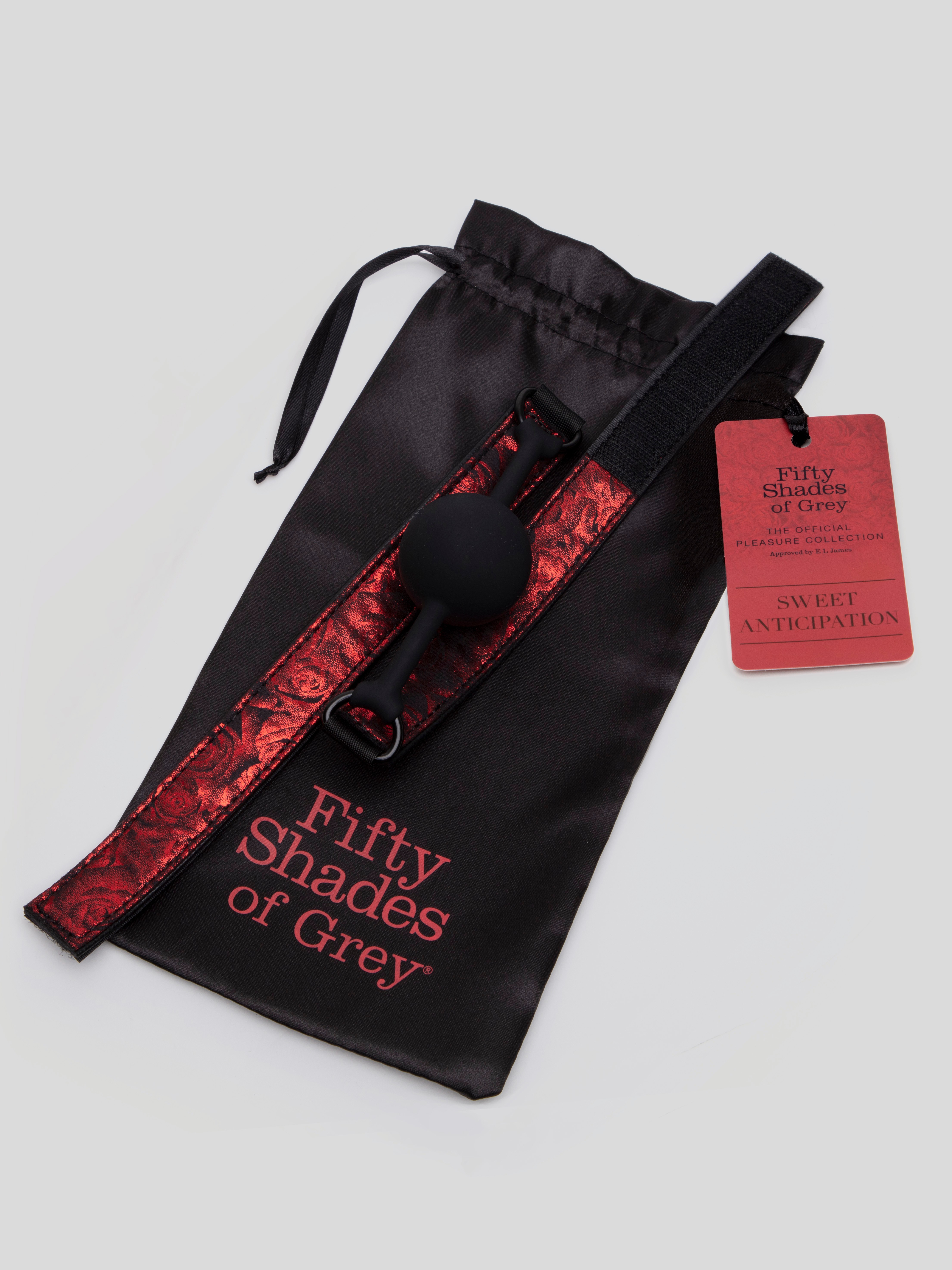 Fifty Shades of Grey Sweet Anticipation Reversible Silicone Ball Gag , Black, hi-res