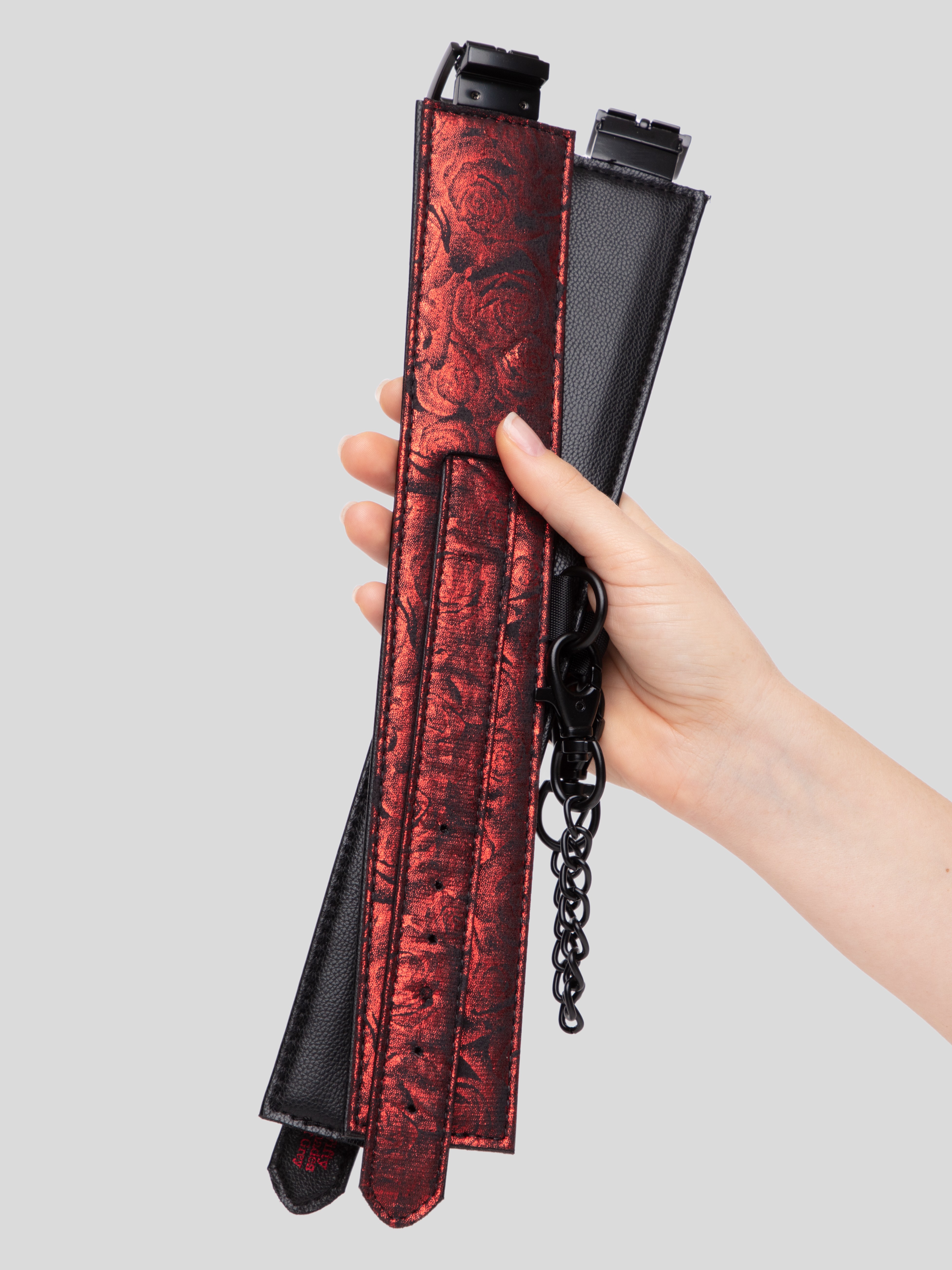 Fifty Shades of Grey Sweet Anticipation Reversible Under Mattress Restraint Set , Black, hi-res