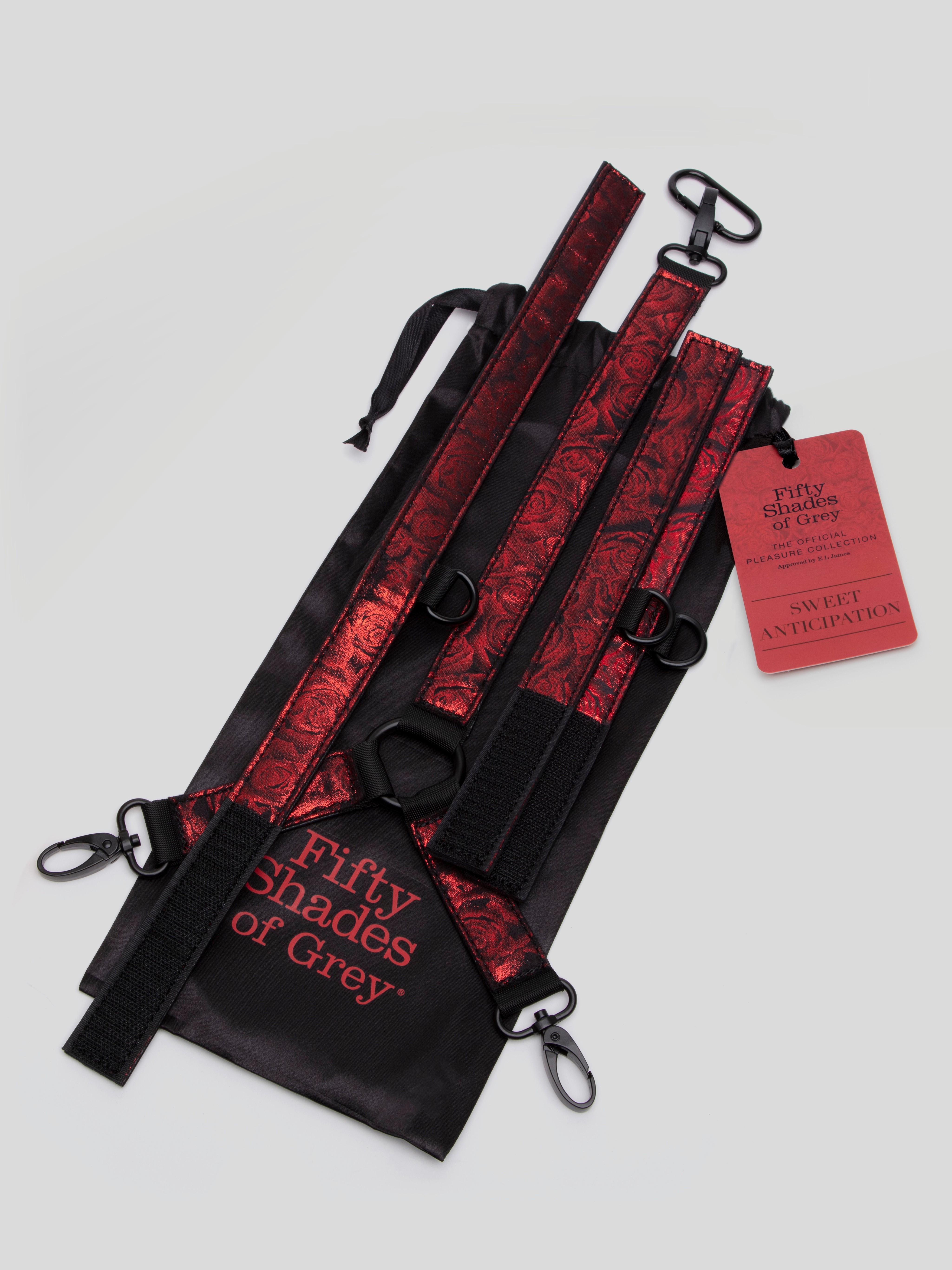 Fifty Shades of Grey Sweet Anticipation Reversible Faux Leather Collar and Wrist, Black, hi-res