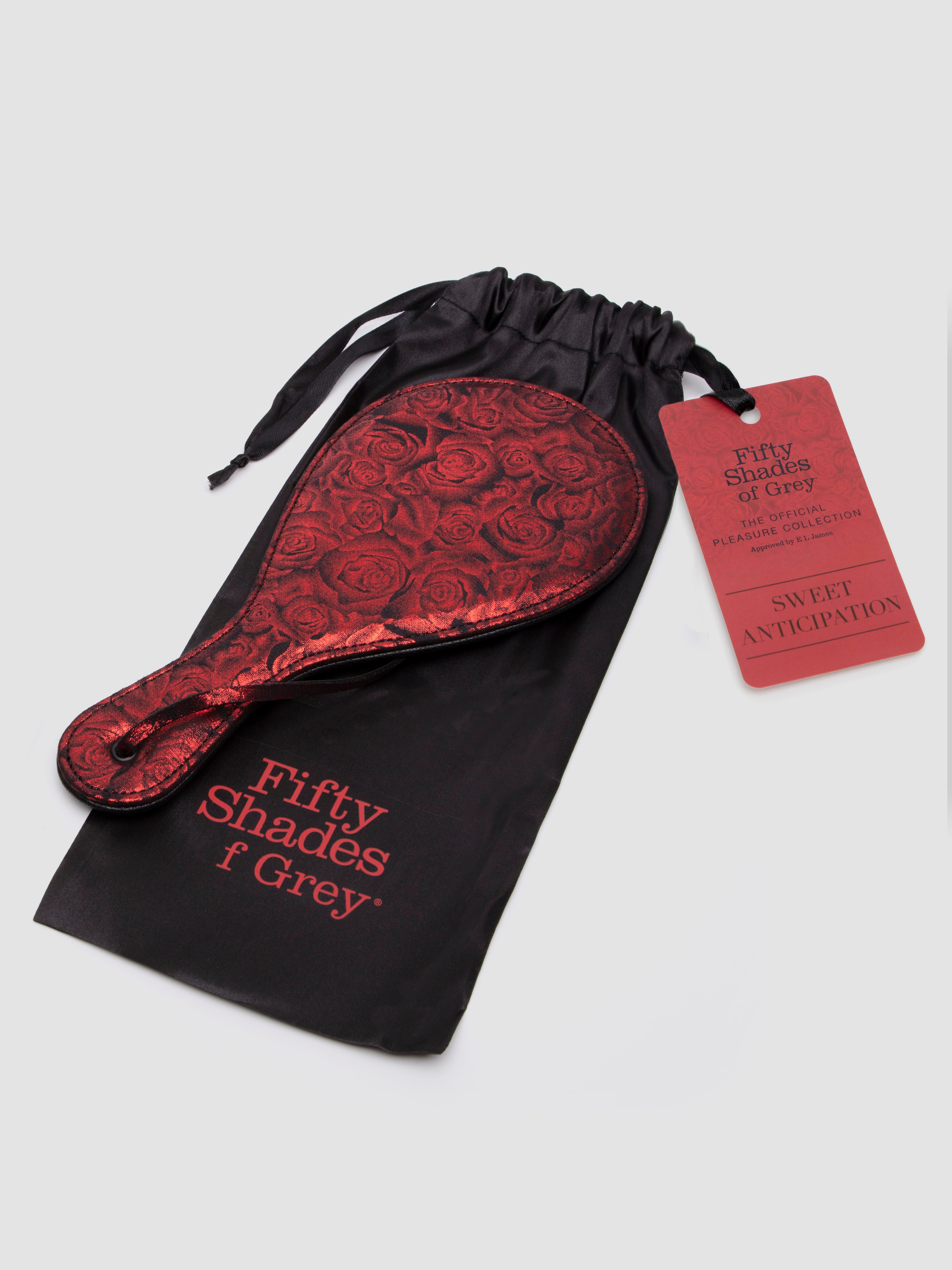 Fifty Shades of Grey Sweet Anticipation Reversible Dual Texture Round Paddle, Black, hi-res