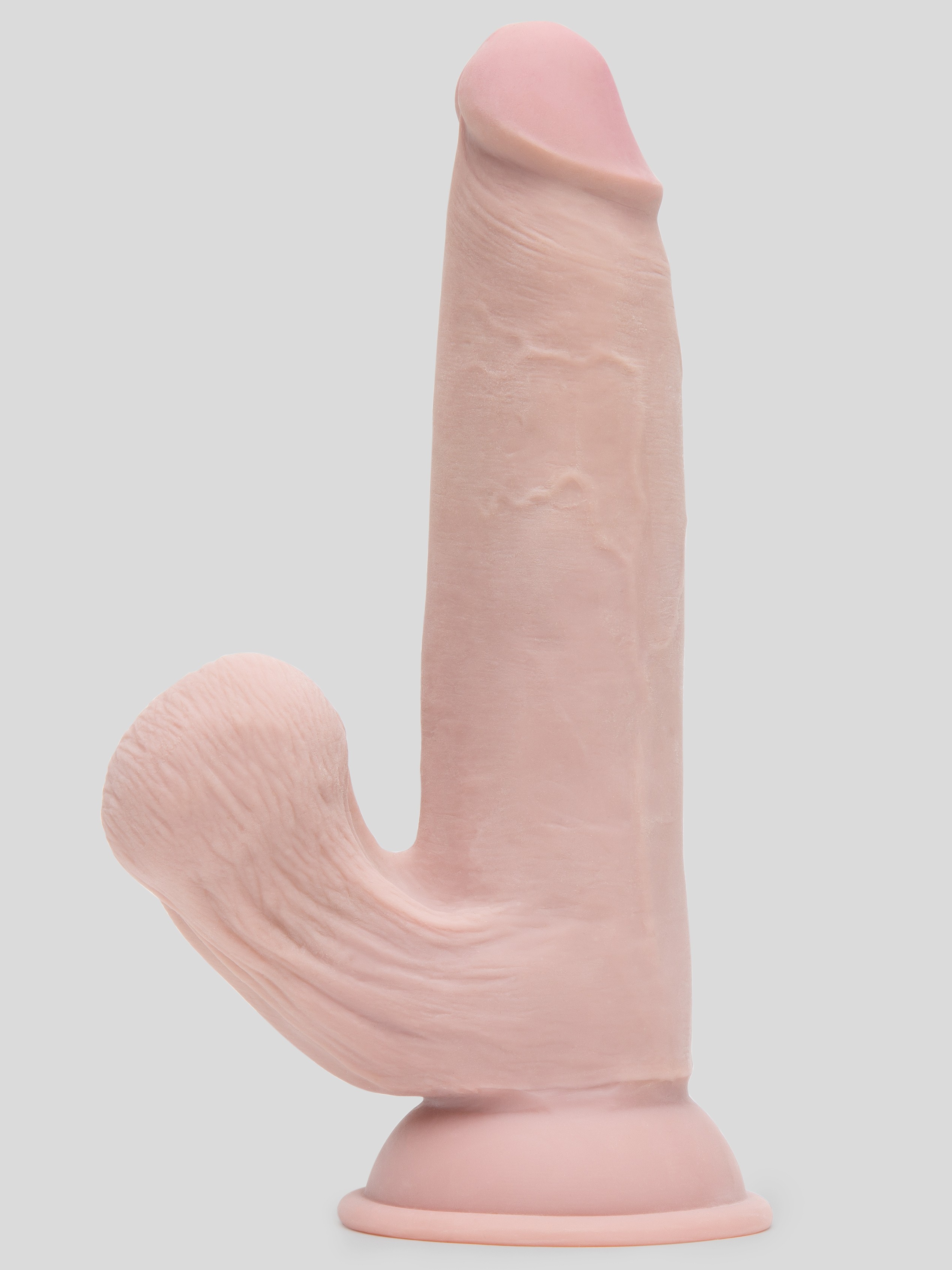 King Cock Girthy Triple Density Ultra Realistic Dildo with Swinging Balls 7 Inch, Flesh Pink, hi-res
