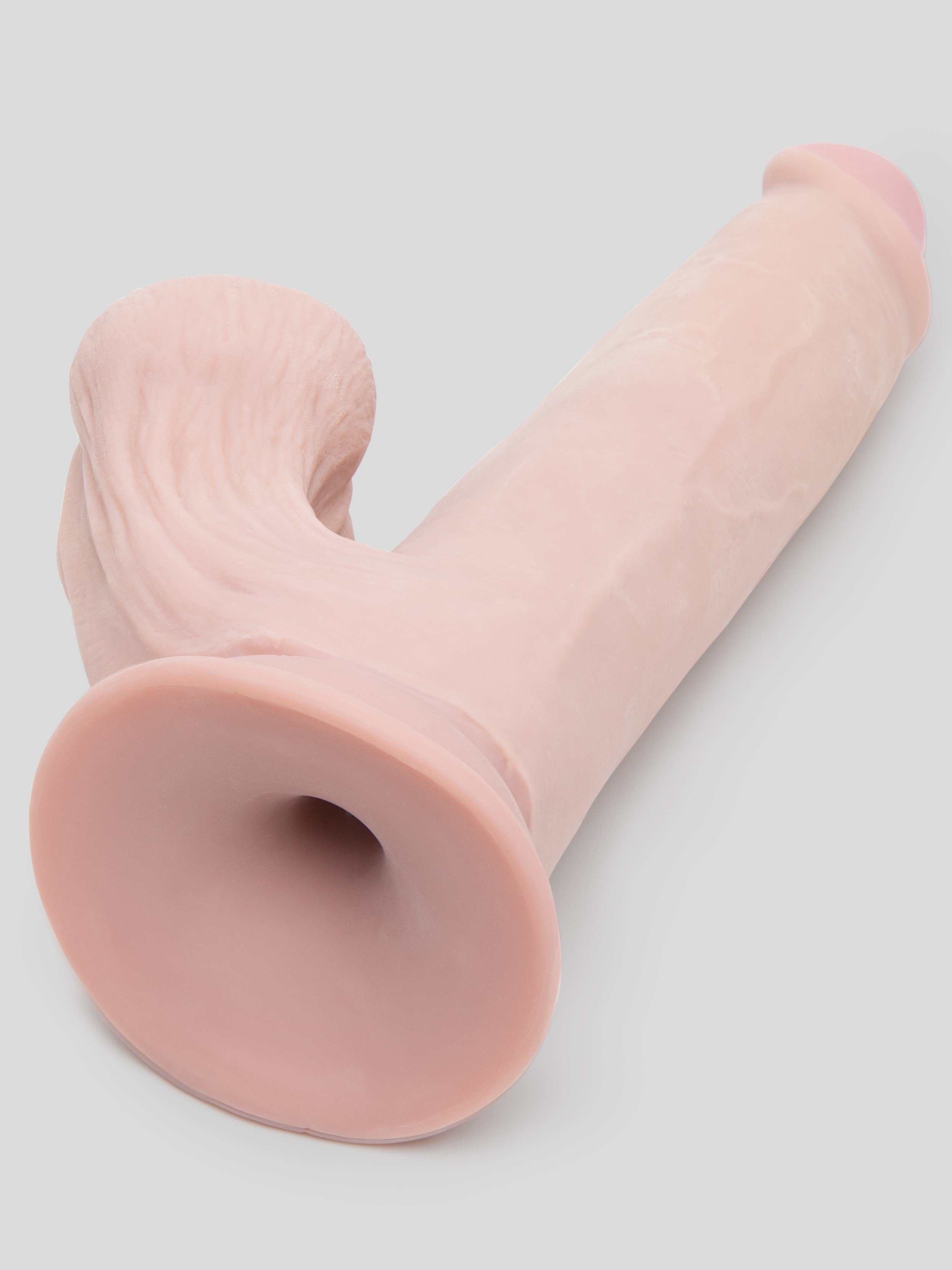 King Cock Girthy Triple Density Ultra Realistic Dildo with Swinging Balls 7 Inch, Flesh Pink, hi-res