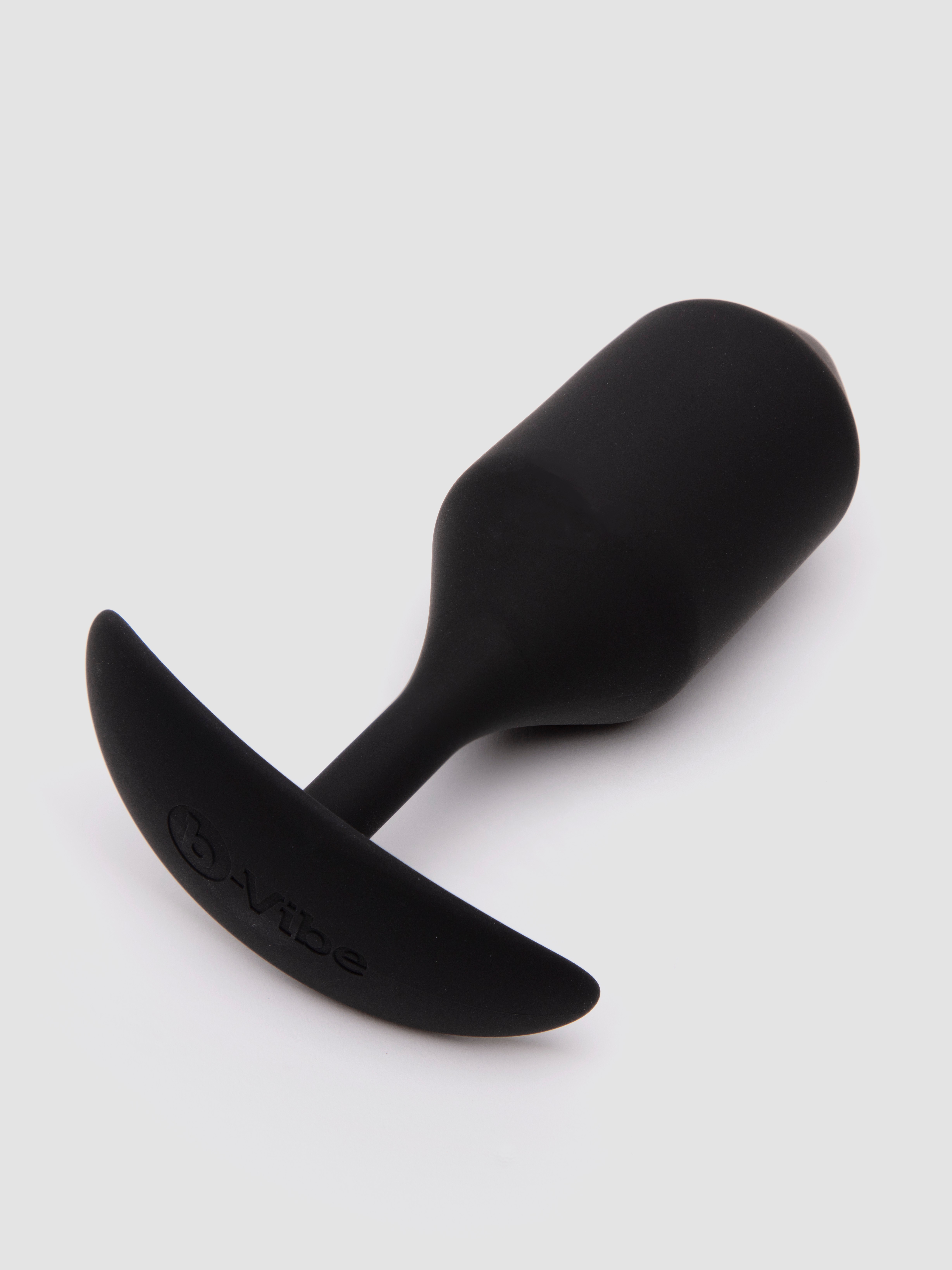 b-Vibe Snug Plug 4 XL Weighted Silicone Butt Plug 5 Inch, Black, hi-res