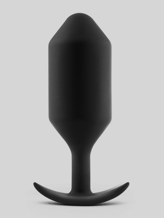 Plug anal de silicona XL con peso 16,5 cm Snug Plug 6 de b-Vibe, Negro , hi-res