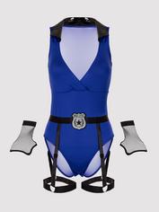 Lovehoney Fantasy Blue Sexy Cop Body Costume, Black, hi-res