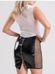 Lovehoney Fantasy Risky Business Top and PVC-Look Skirt Set, Black, hi-res
