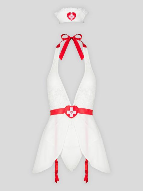 Lovehoney Fantasy Sweet Remedy Nurse Costume, White, hi-res