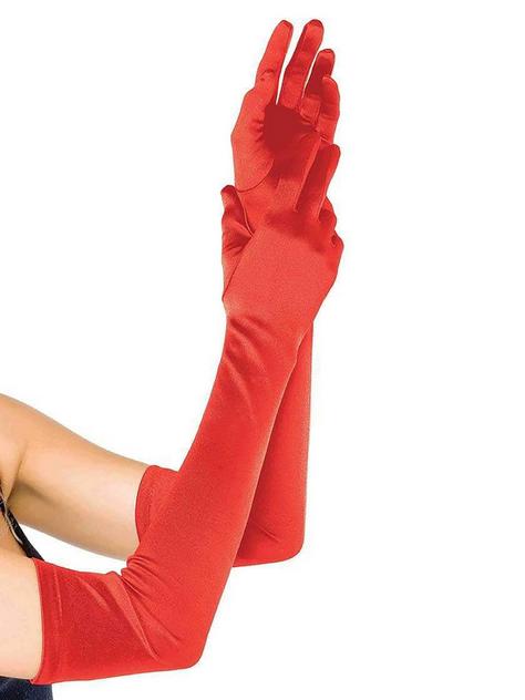 Leg Avenue ellenbogenlange Handschuhe (rot), Rot, hi-res