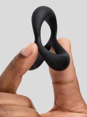 Tracey Cox EDGE Silicone Cock and Ball Sling, Black, hi-res