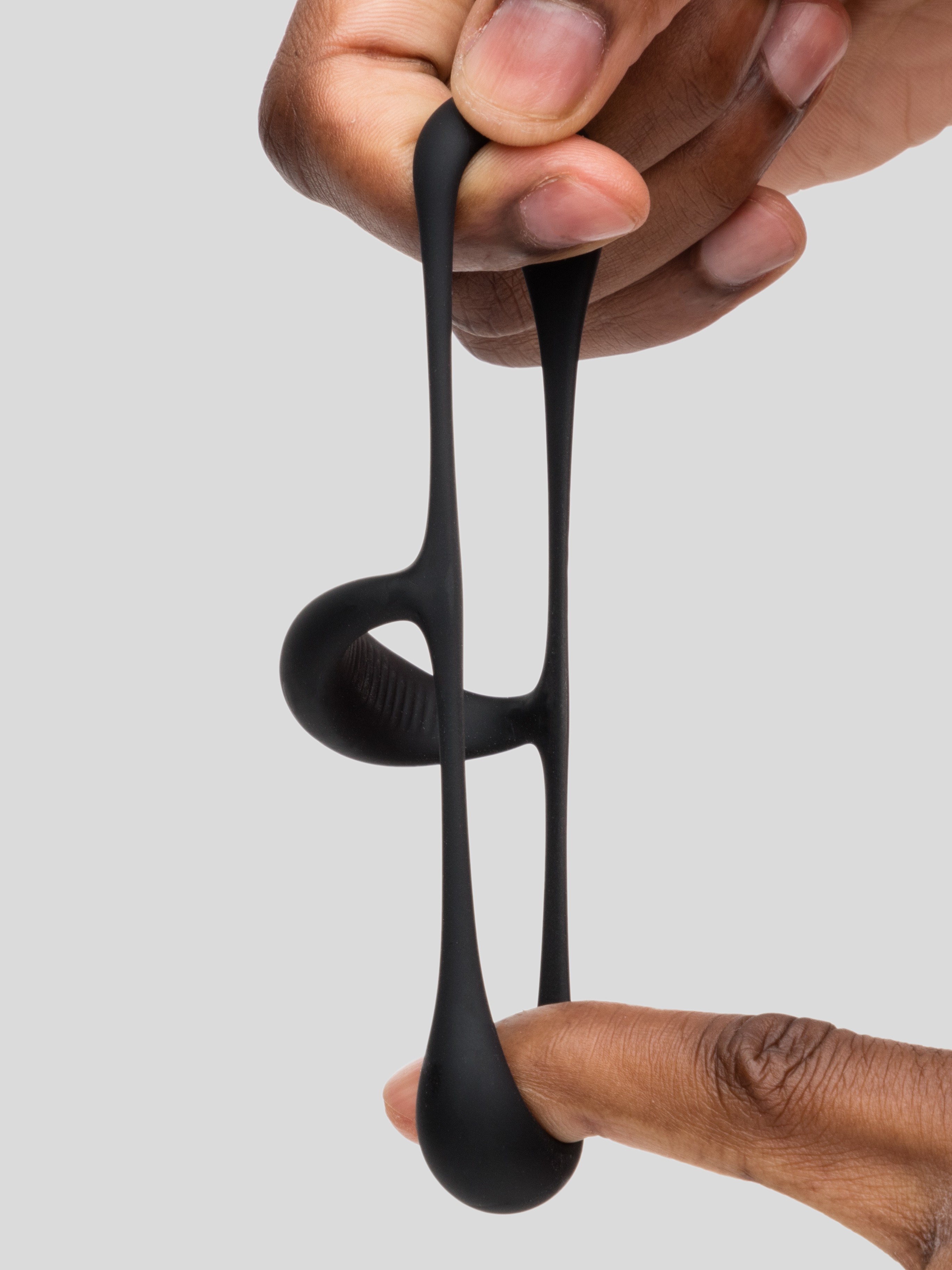 Tracey Cox EDGE Silicone Cock and Ball Sling, Black, hi-res