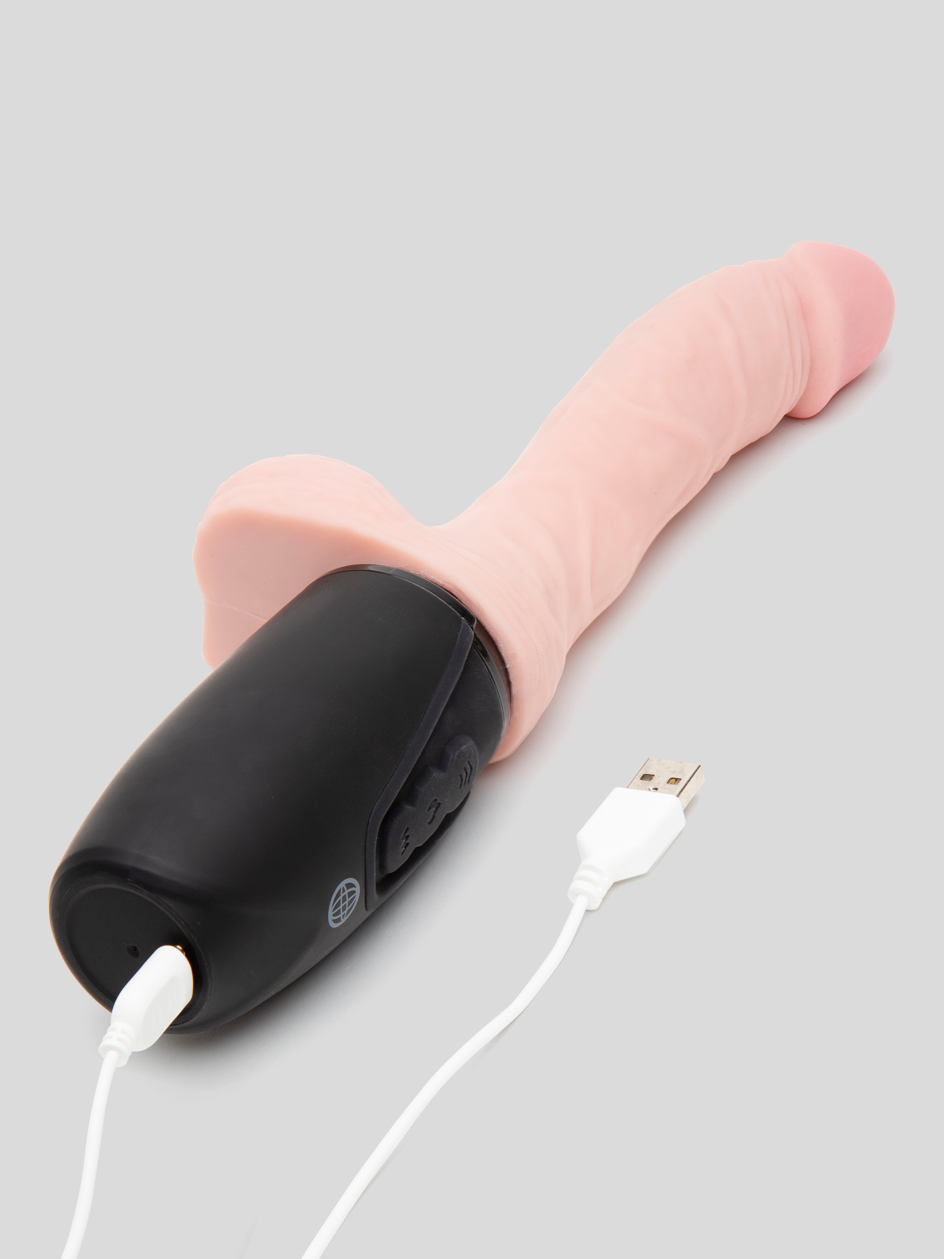 King Cock Ultra Realistic Thrusting Warming Realistic Vibrator 6 Inch, Flesh Pink, hi-res