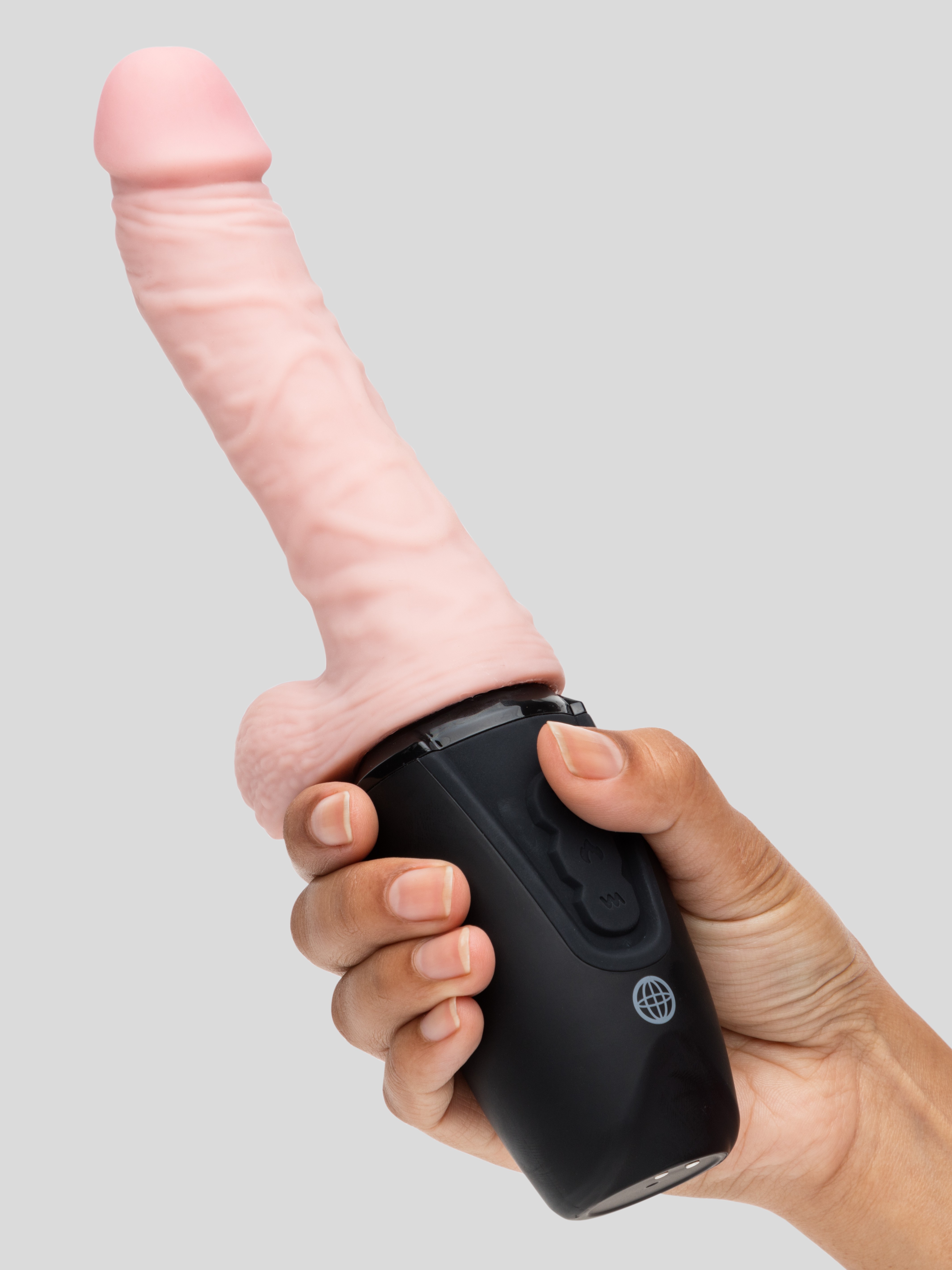 King Cock Ultra Realistic Thrusting Warming Realistic Vibrator 6 Inch, Flesh Pink, hi-res