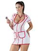 Cottelli Sexy Zip-Up Nurse Costume, White, hi-res