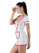 Cottelli Sexy Zip-Up Nurse Costume, White, hi-res