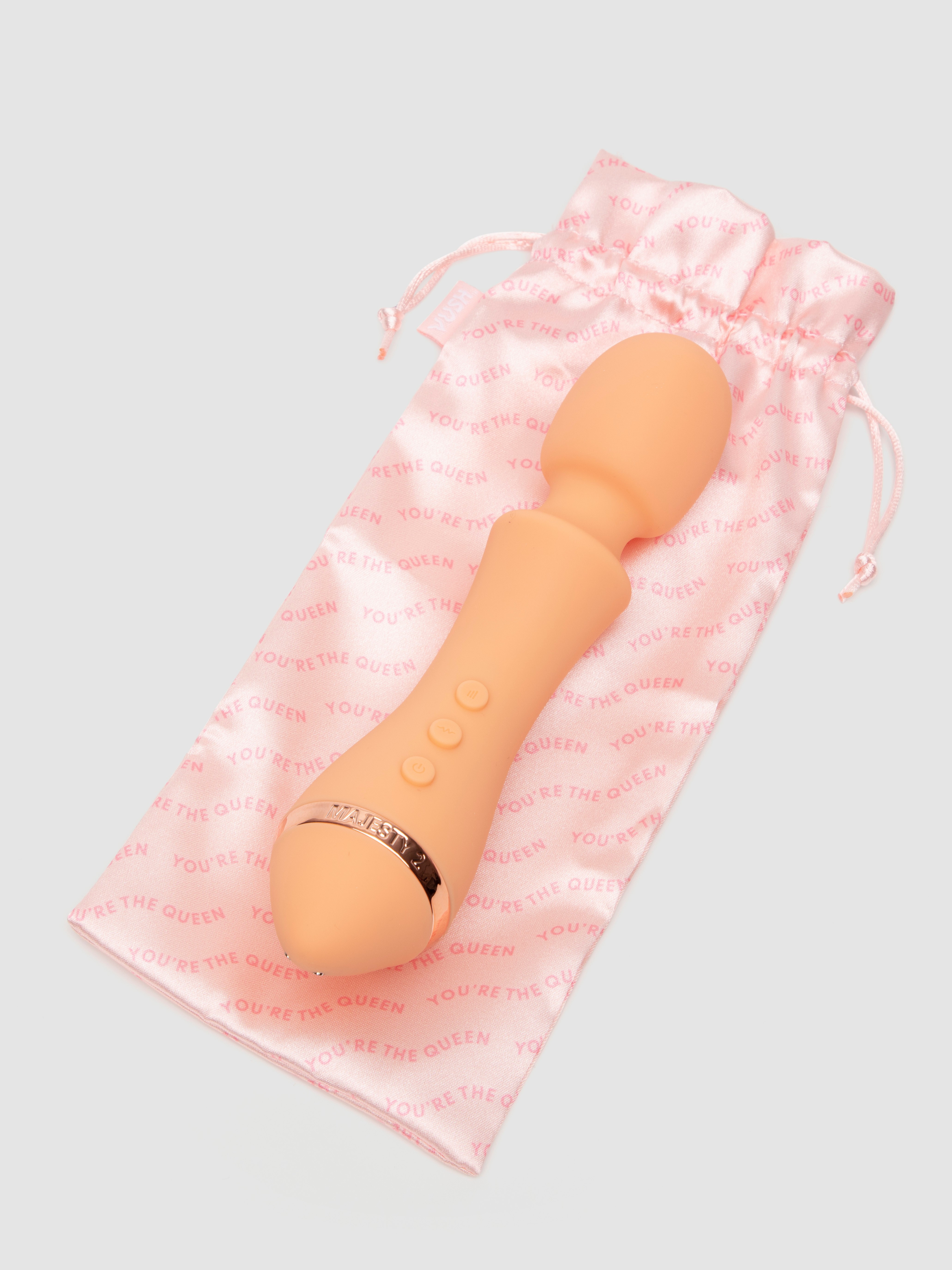 Vush Your Majesty 2 Rechargeable Mini Wand Vibrator, Orange, hi-res