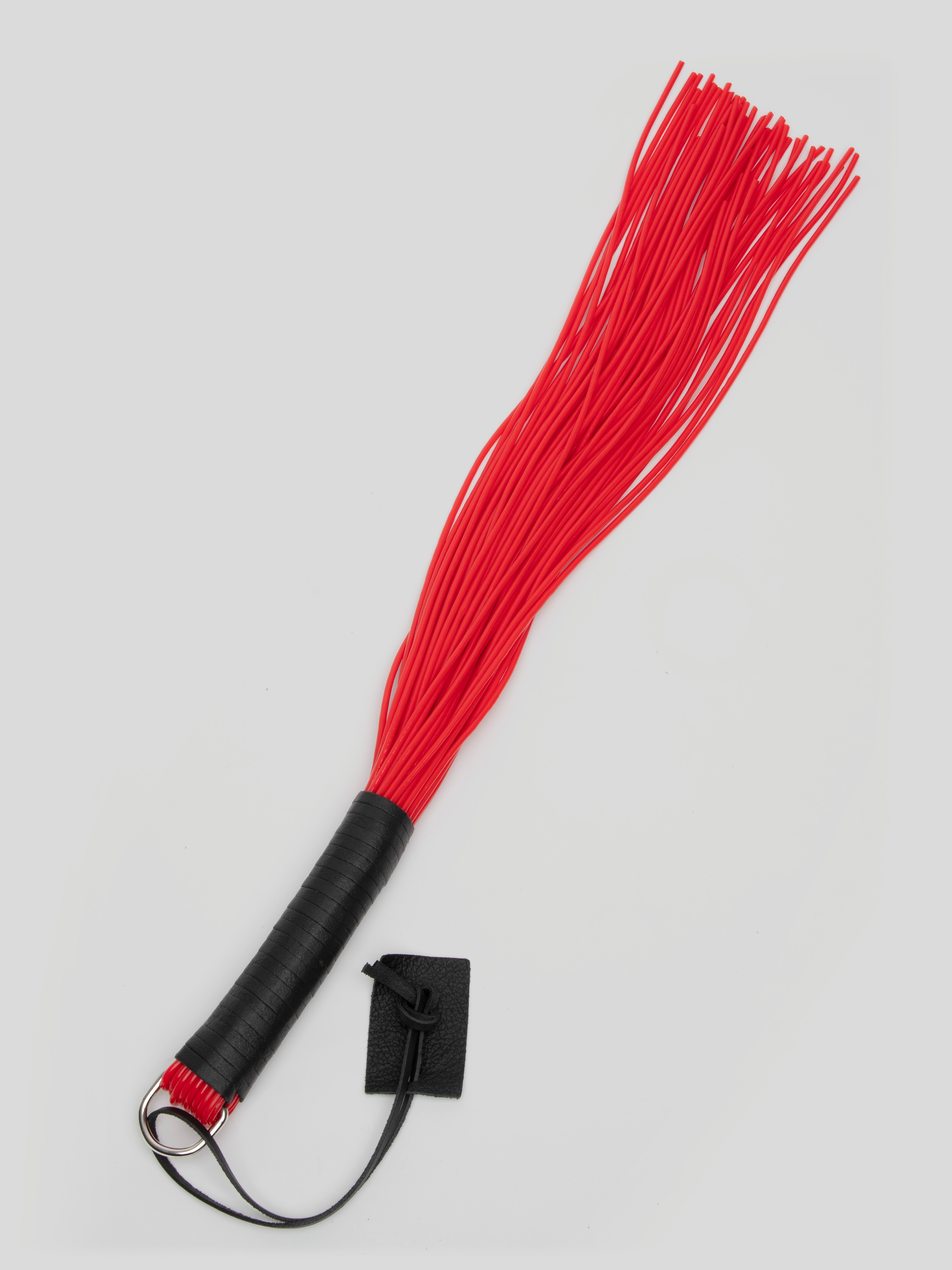 DOMINIX Deluxe Leather and PVC Flogger, Black, hi-res