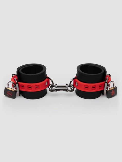 Kink by Doc Johnson Silicone Hand Cuffs, Black, hi-res