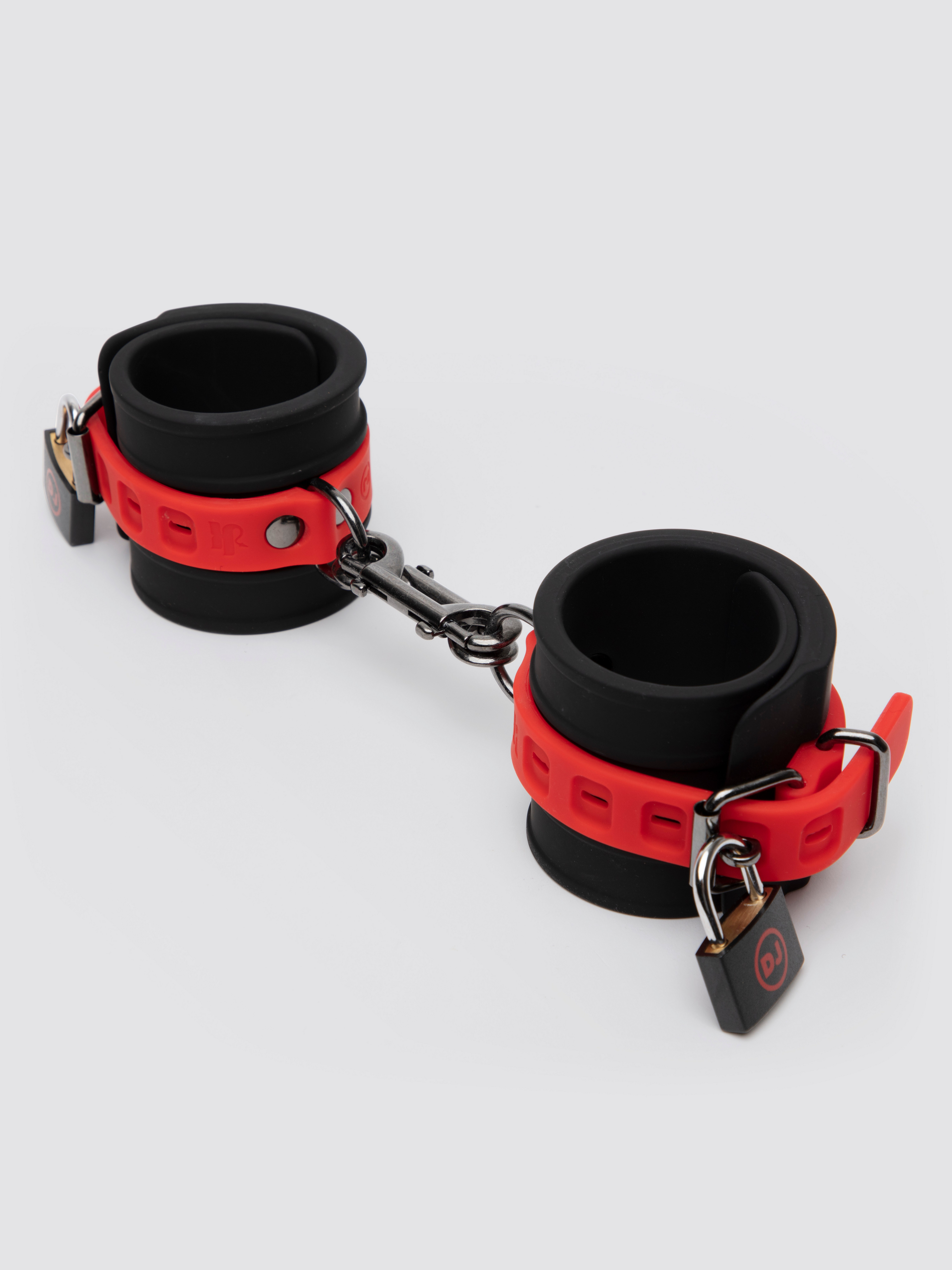 Kink by Doc Johnson Silicone Hand Cuffs, Black, hi-res