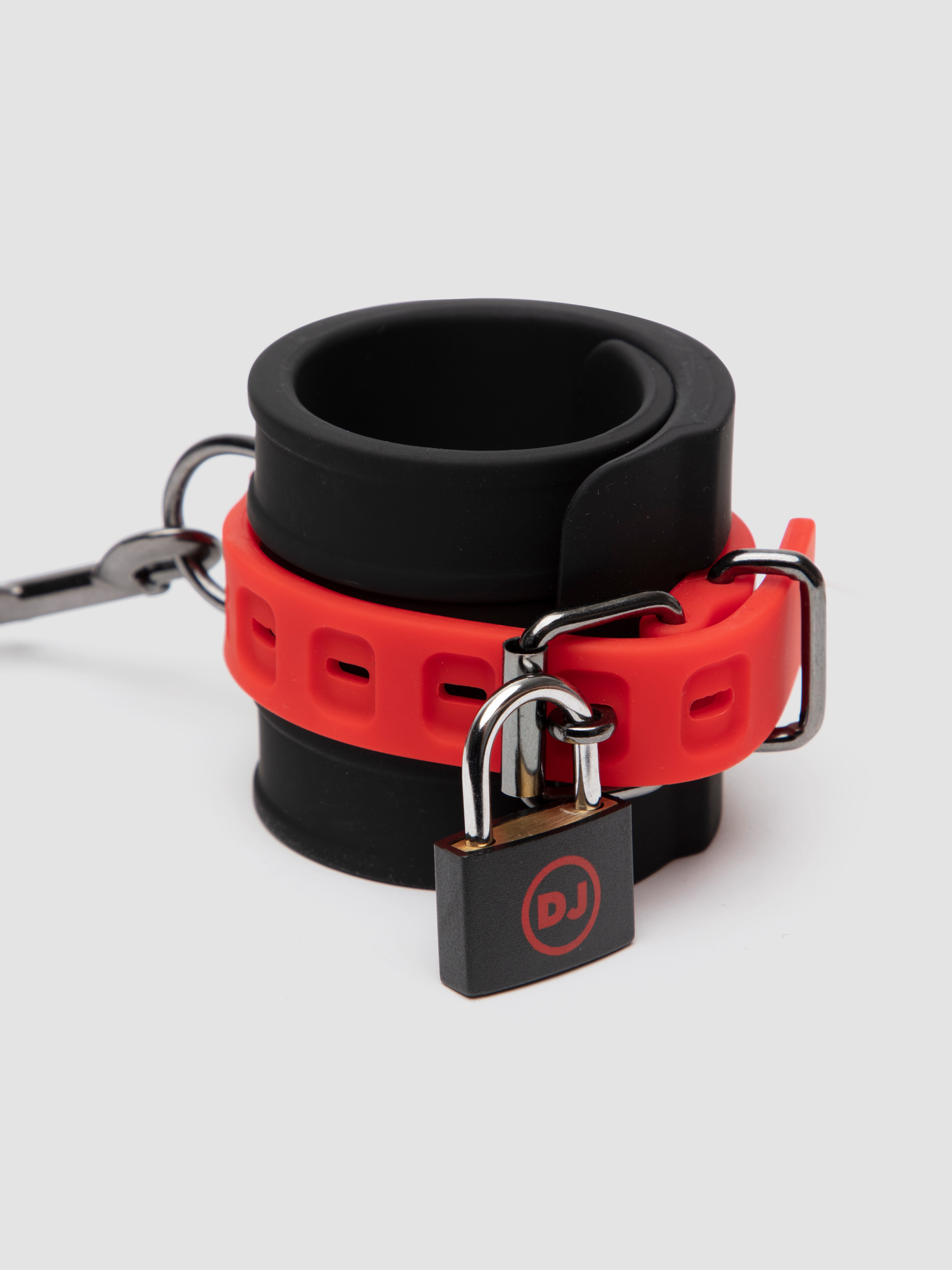 Kink by Doc Johnson Silicone Hand Cuffs, Black, hi-res