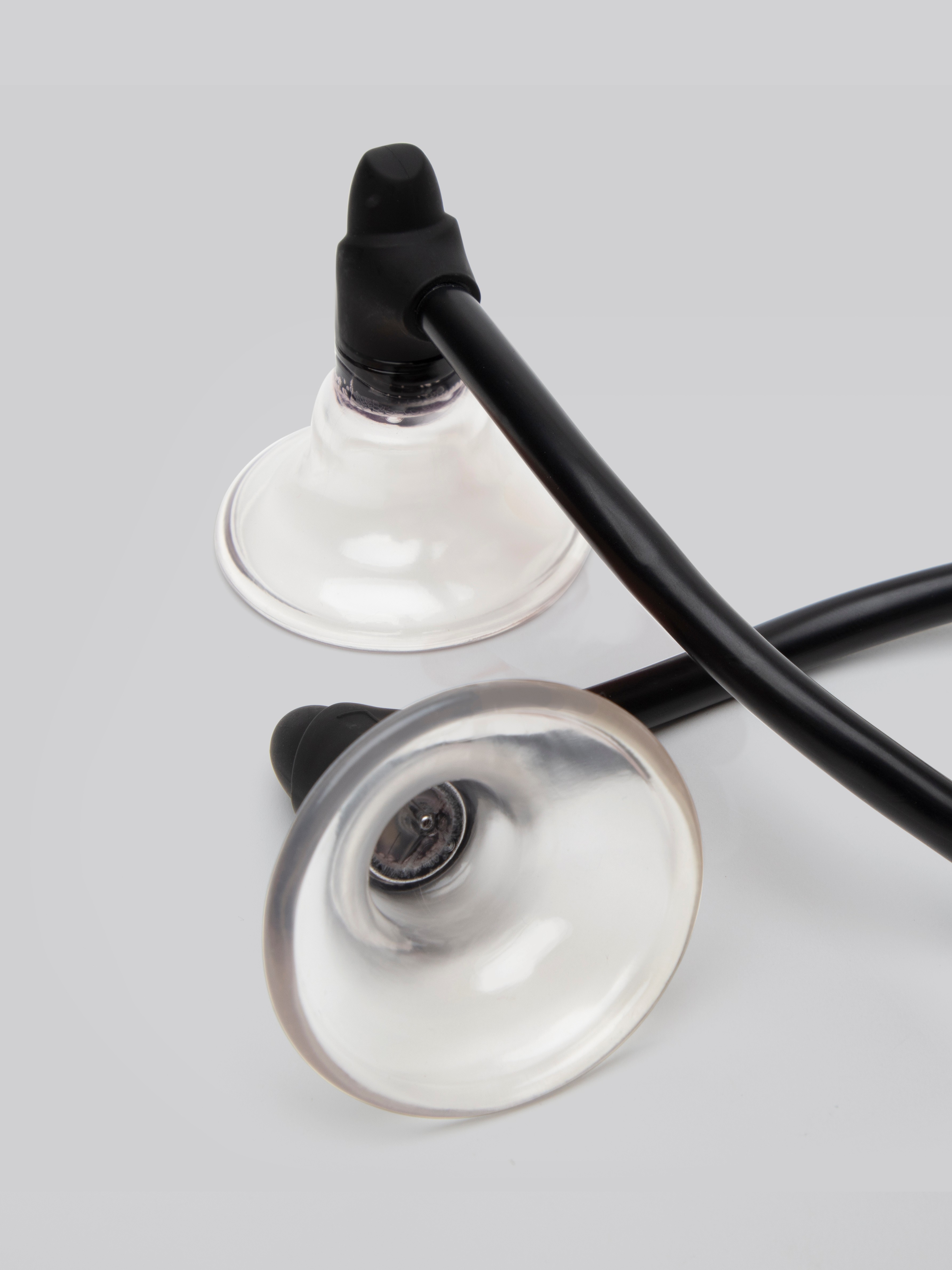 Kink by Doc Johnson Automatic Vibrating Nipple Suckers, Black, hi-res