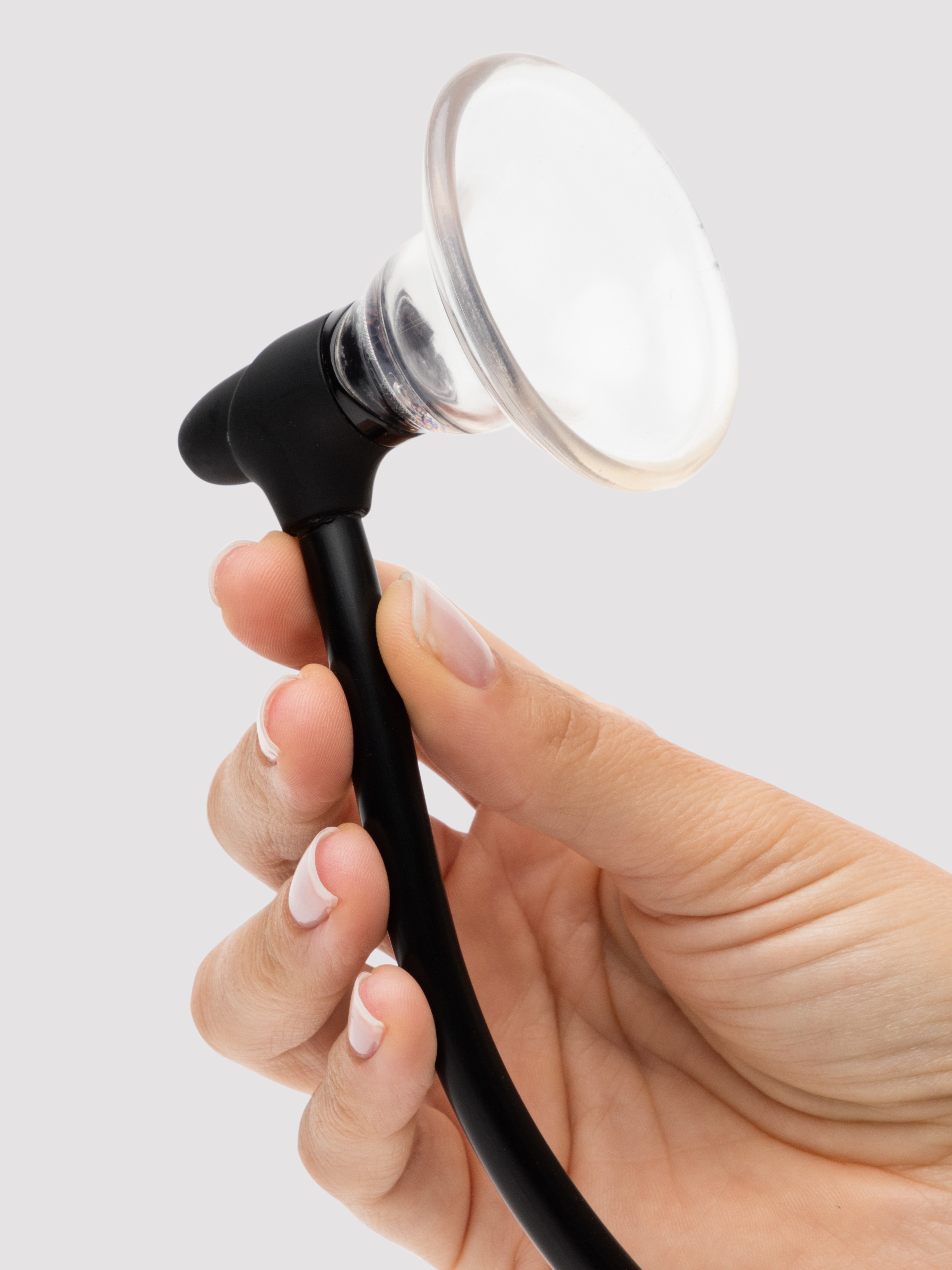 Kink by Doc Johnson Automatic Vibrating Nipple Suckers, Black, hi-res