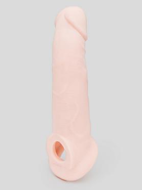 Gaine extension pénis réaliste anneau testicules 4 cm supp rose, Lovehoney 