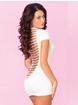 Pink Lipstick Party In The Back White Mini Dress, White, hi-res