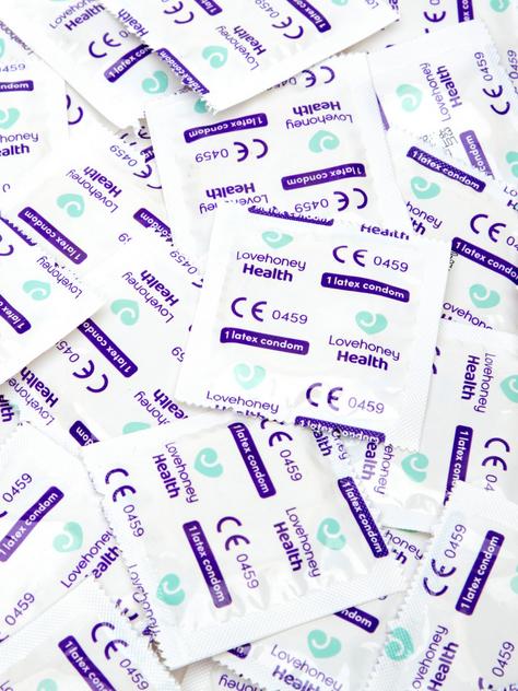 Lovehoney Health Extra Thin Lubricated Vegan Latex Condoms (100 Pack), , hi-res