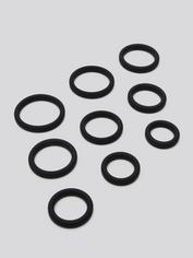 Perfect Fit Play Zone Cock Ring Set (9 Pack), Black, hi-res