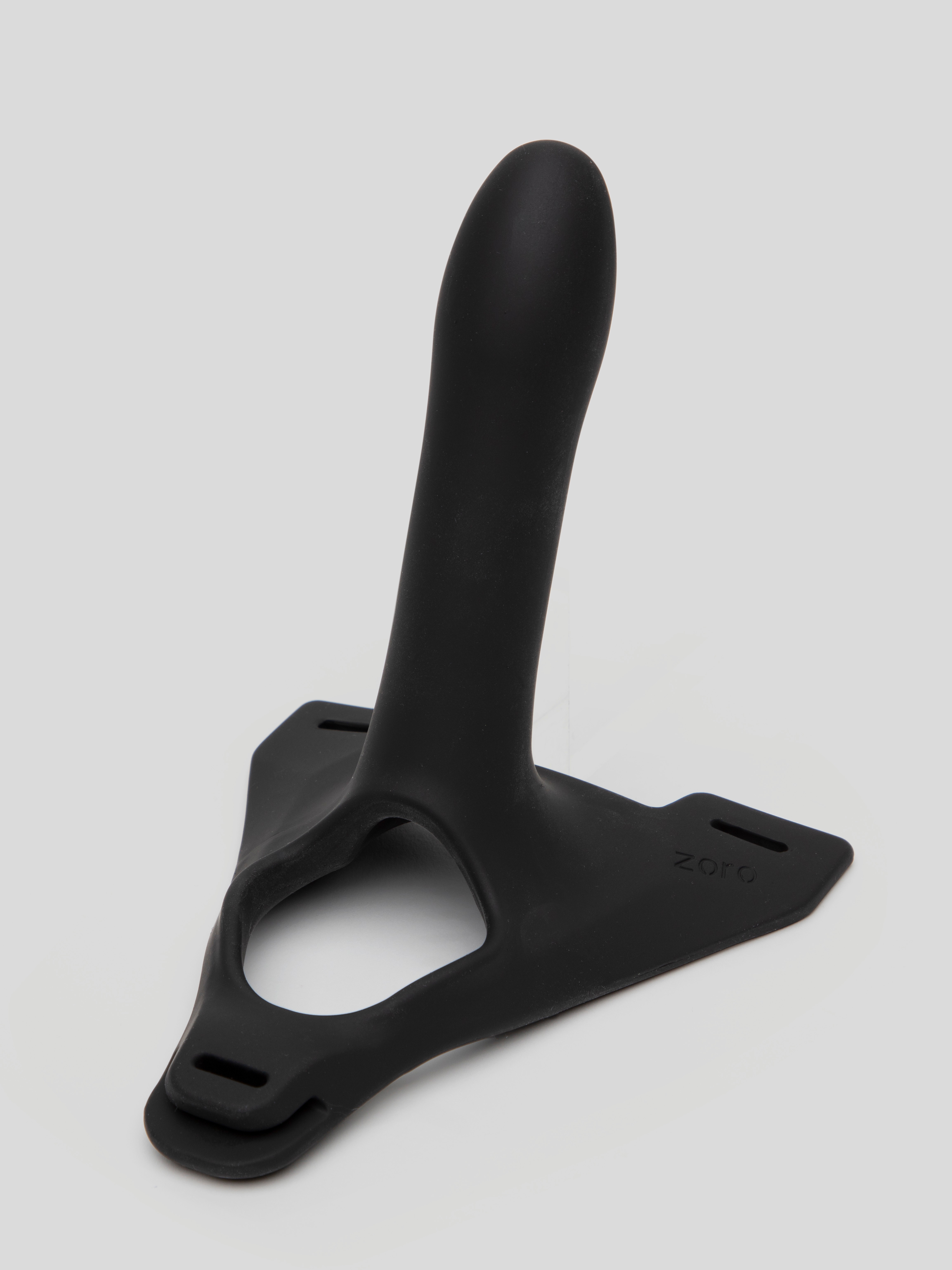 Perfect Fit Zoro Strap-On Kit with Silicone Dildo 5.5 Inch, Black, hi-res