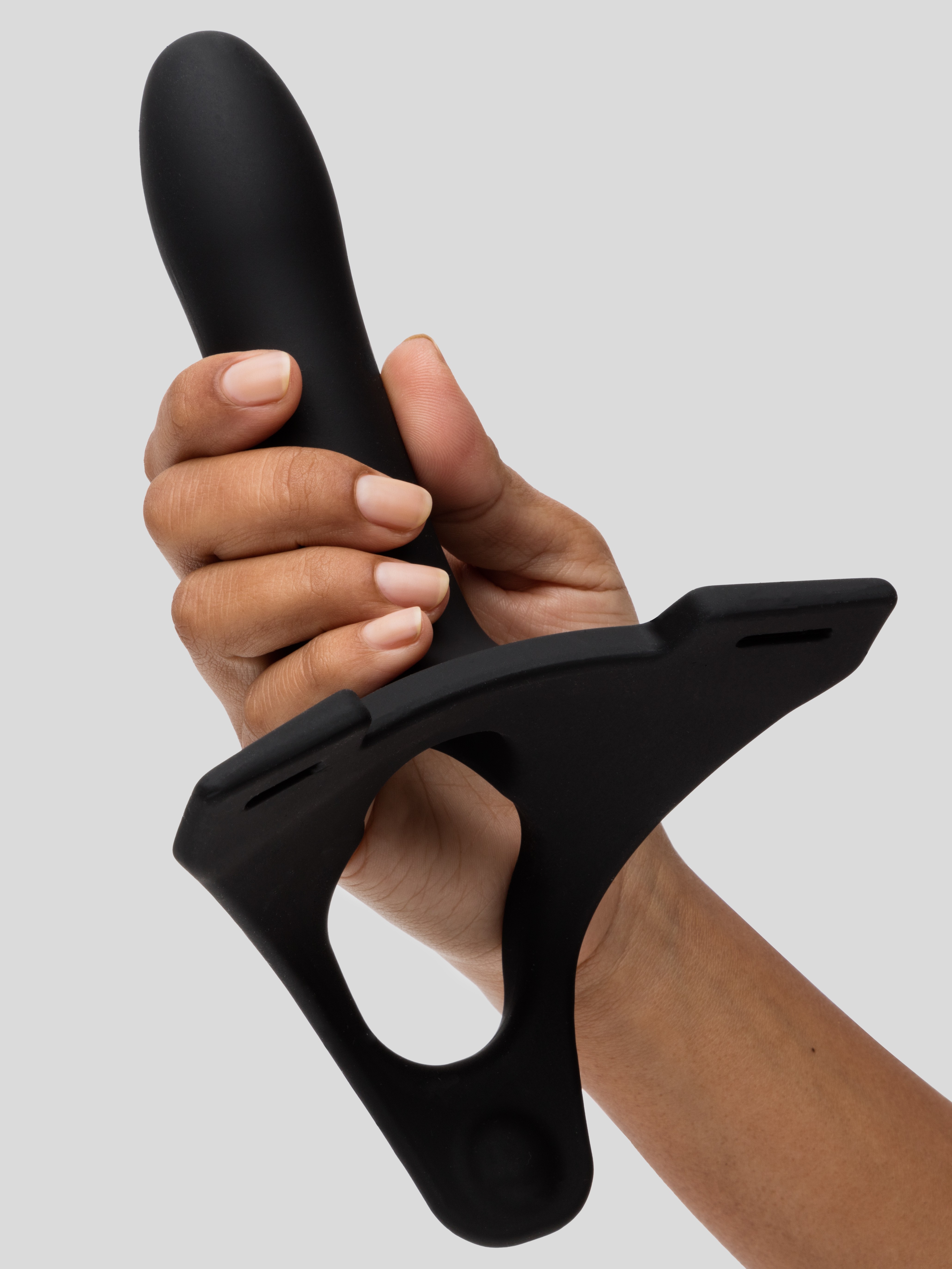 Perfect Fit Zoro Strap-On Kit with Silicone Dildo 5.5 Inch, Black, hi-res