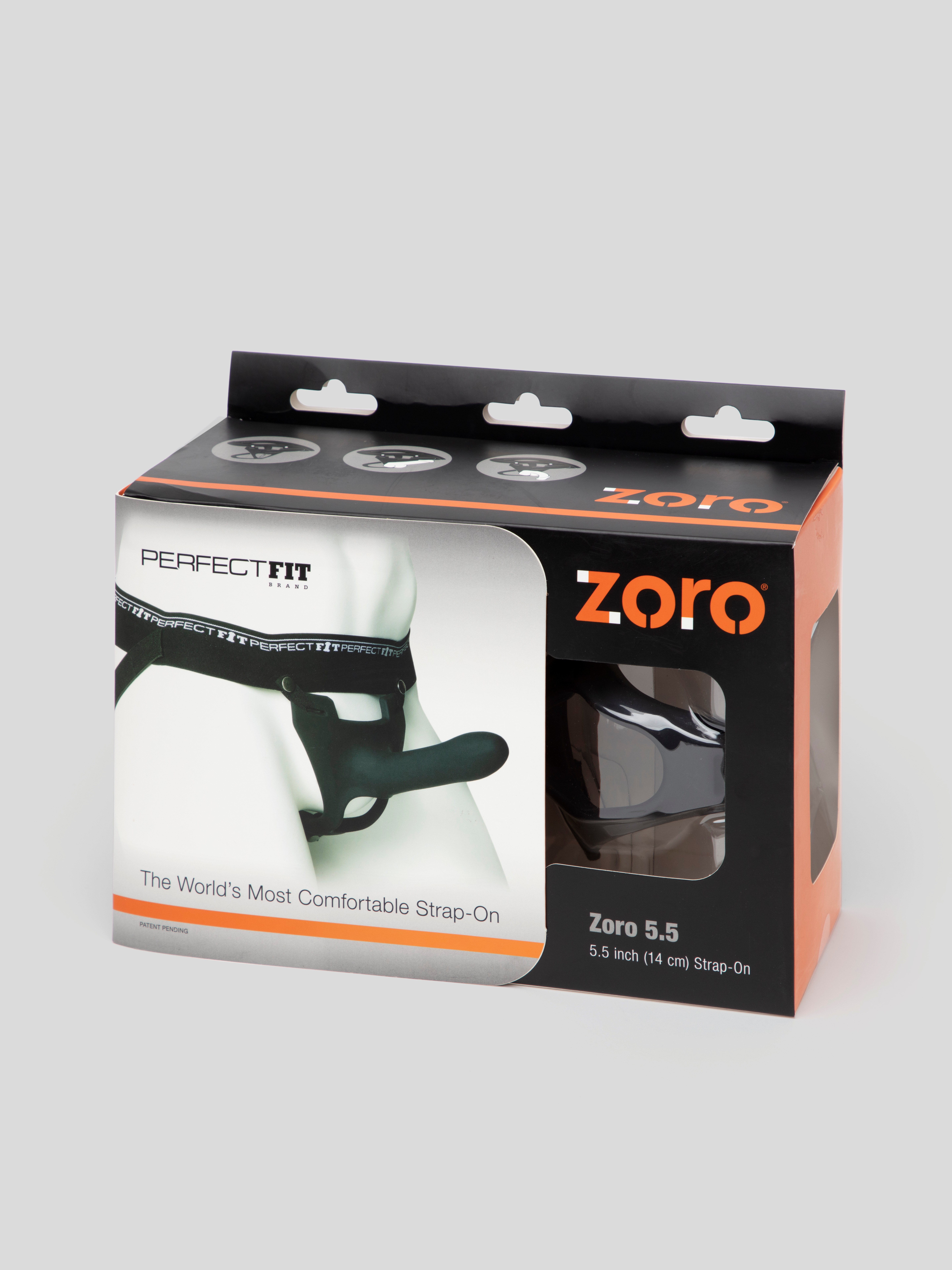 Perfect Fit Zoro Strap-On Kit with Silicone Dildo 5.5 Inch, Black, hi-res