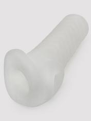 Perfect Fit Open Ended Textured Penis Sleeve, Clear, hi-res