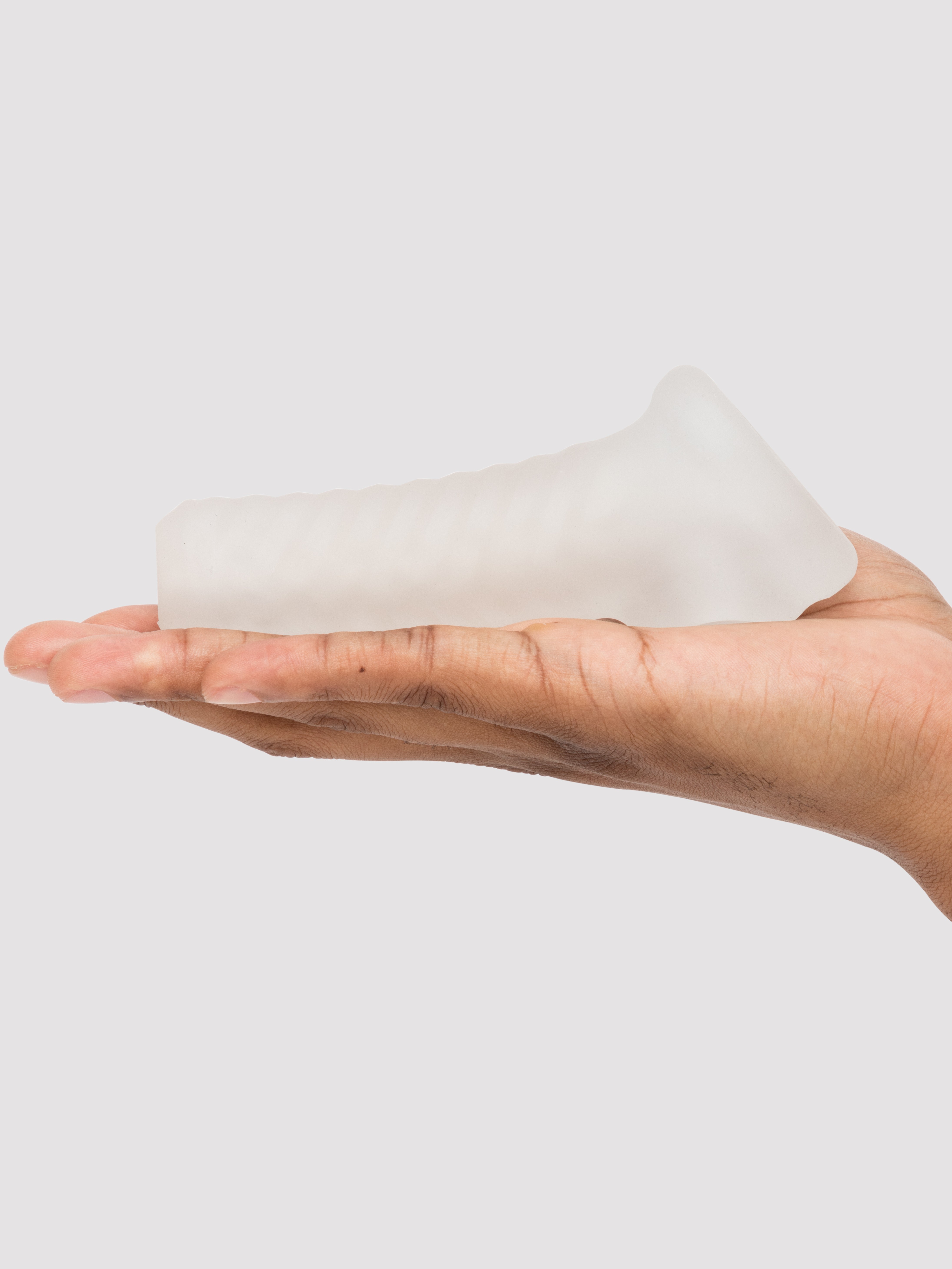 Perfect Fit Open Ended Textured Penis Sleeve, Clear, hi-res