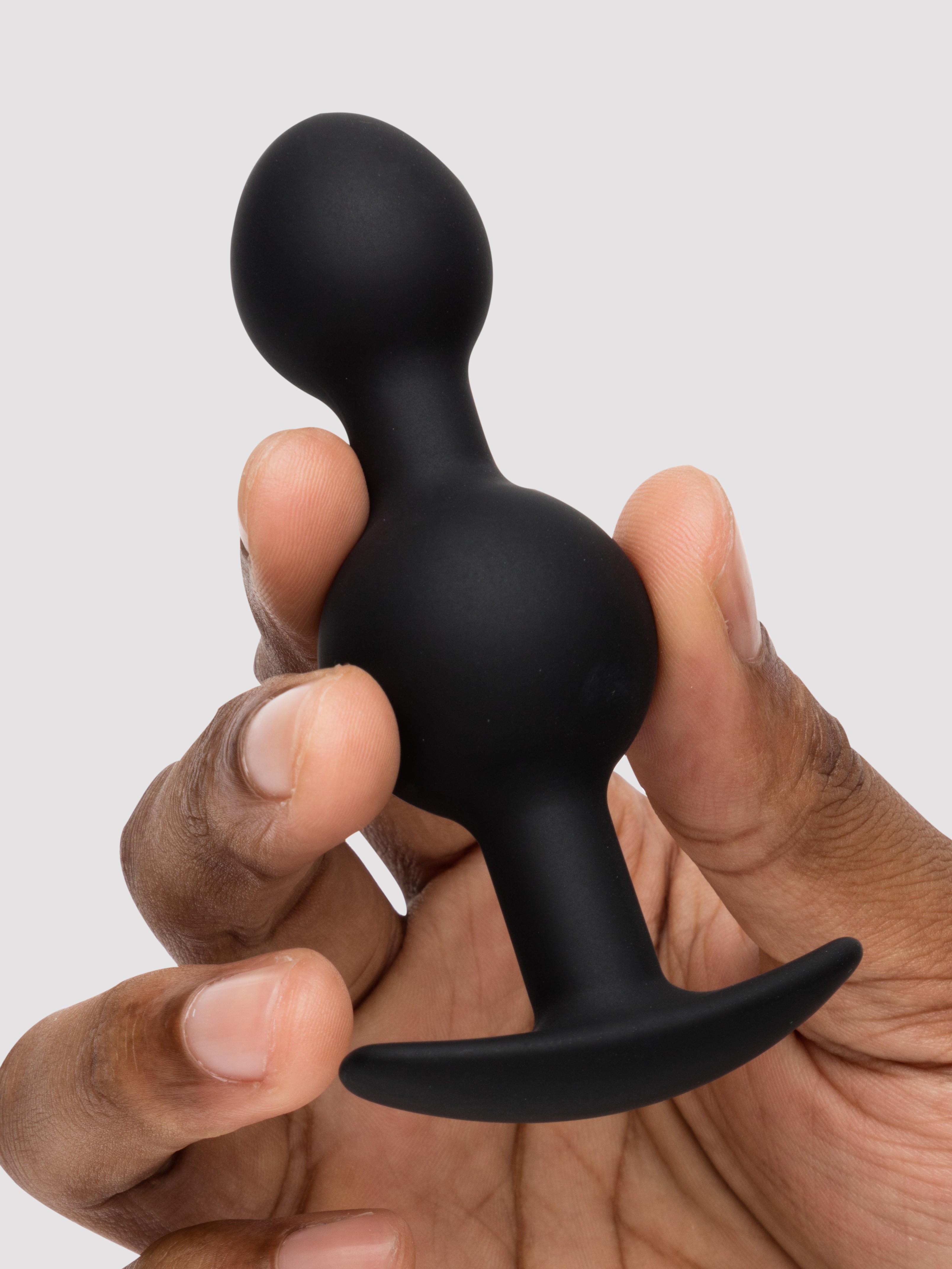 Sono No 90 Self Motion Silicone Butt Plug 3.5 inch , Black, hi-res