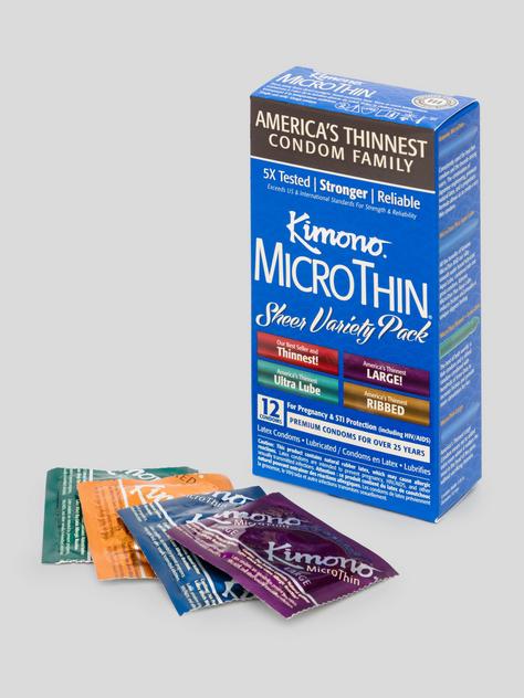 Kimono MicroThin Sheer Variety Pack Latex Condoms (12 Count), , hi-res