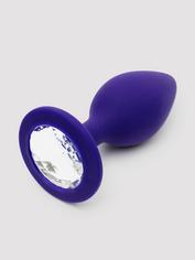 Lovehoney Jewelled Silicone Butt Plug Set , Purple, hi-res