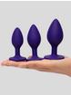 Coffret plugs anaux silicone cristal, Lovehoney , Violet, hi-res