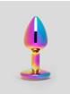 Lovehoney kleiner schillernder Analplug as Aluminium mit Kristall 6 cm, Rainbow, hi-res