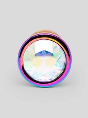Lovehoney kleiner schillernder Analplug as Metall mit Kristall 6 cm, Rainbow, hi-res