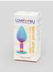 Lovehoney Jewelled Iridescent Metal Small Butt Plug 2.5 Inch, Rainbow, hi-res