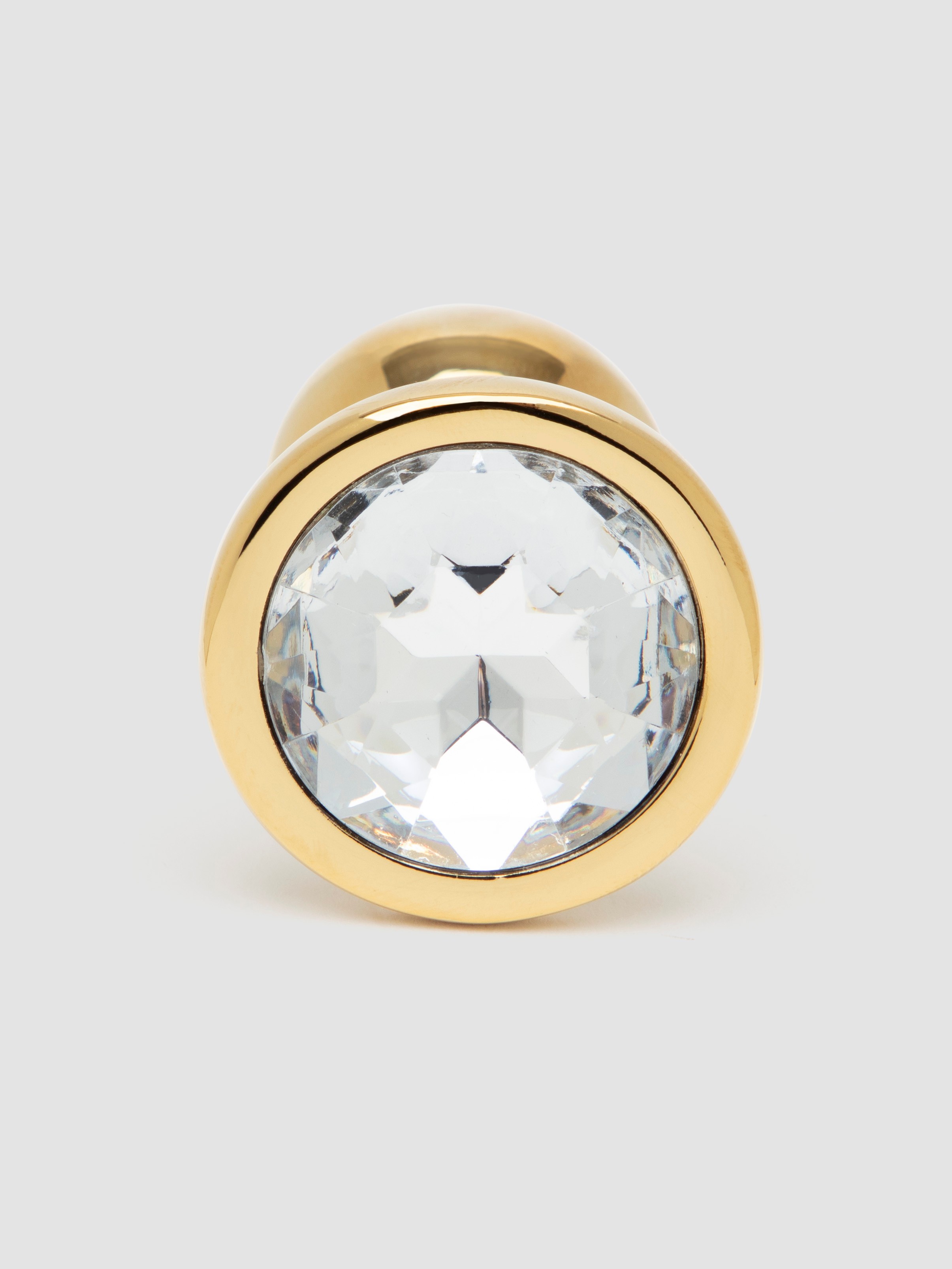 Lovehoney Jewelled Gold Metal Small Butt Plug 2.5 Inch, Gold, hi-res