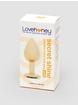 Lovehoney Jewelled Gold Metal Small Butt Plug 2.5 Inch, Gold, hi-res