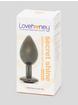 Lovehoney Jeweled Gunmetal Aluminum Medium Butt Plug 3 Inch , Grey, hi-res
