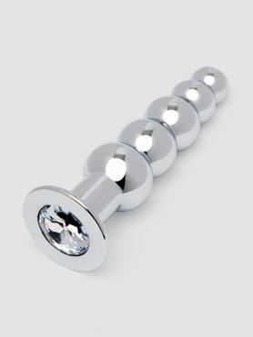 Plug anal perlé aluminium cristal Power 13 cm, Lovehoney