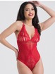 Lovehoney Peek-a-Boo White Lace Body, Red, hi-res